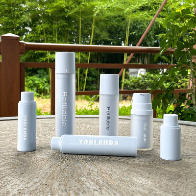 Экологичная ПЭТ-бутылка безвоздушного типа 15 мл, 30 мл, 50 мл, многоразовая, с помпой, перерабатываемая, для косметики